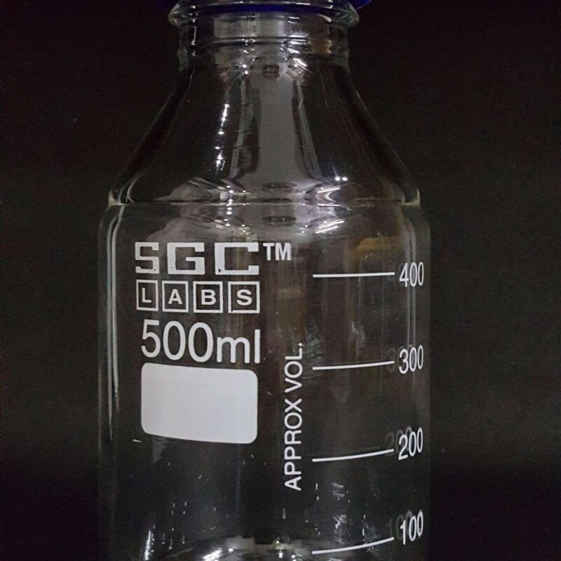 Reagent Bottle, Clear Glass, With Plastic Blue Screw Cap - Image 4 | LABORATORY GLASSWARE | SGC LABS® India