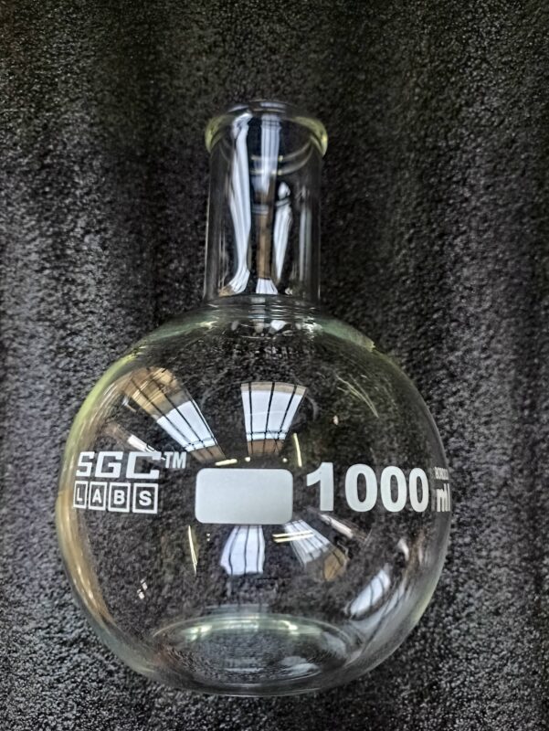Boiling Flask, 1000ml - Borosilicate Glass - Flat Bottom