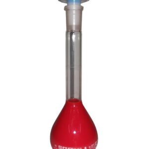 Flask Volumetric 'SGCLABS' Amber with I/C glass stopper 'A' 200 ml.