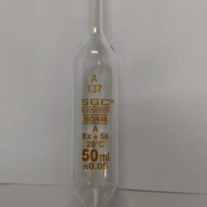 Buy Pipette Transfer Vol. 'SGCLABS' One mark 'A' 25 ml. - Laboratory Glassware | SGC LABS® India