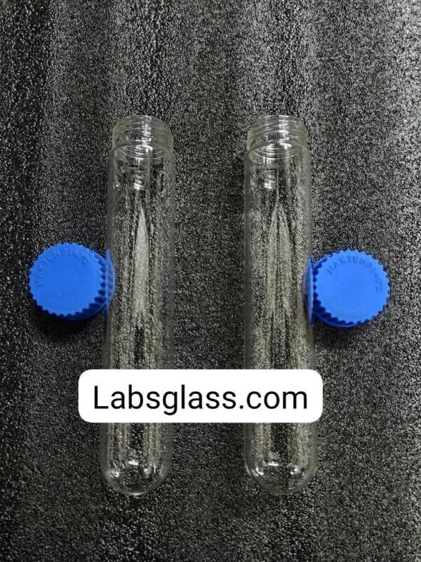 Culture Tubes Media Round Bottom And Rubber Liner With Screw Cap 150 ML.