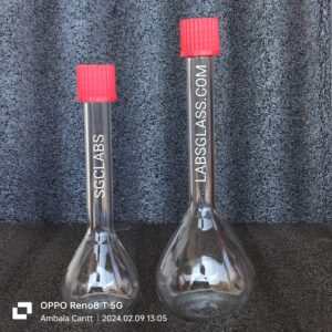 Buy 50ml Volumetric flasks with screw cap, plain blank - Laboratory Glassware | SGC LABS® India