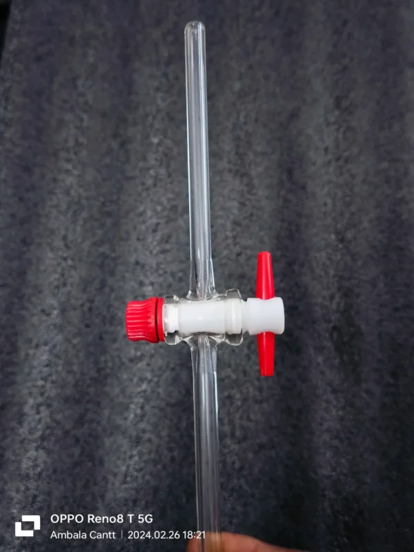 NS 12.5 One way PTFE key stopcock for burette